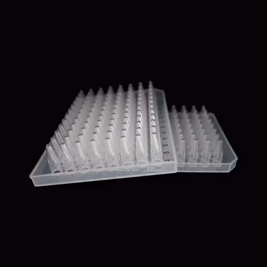 0,1 мл пробирка для ПЦР Полипропиленовые пробирки для ПЦР-полоски Прозрачные пробирки для ПЦР-реакций 12 полосок